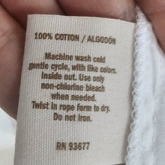 Decree White Striped Studded Tank Boho Festival L - Picture 9 of 10